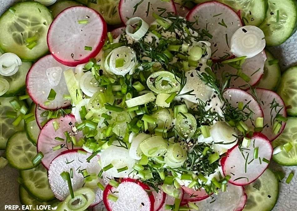 Gurken Radieschen Salat zum Abnehmen