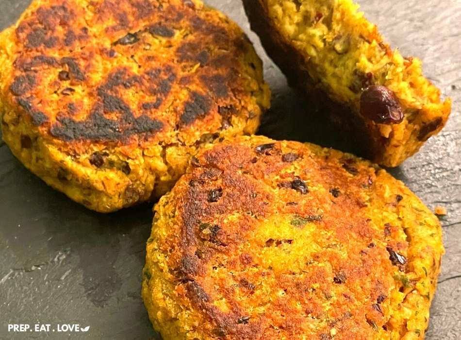 Vegane Burger Patties mit Kidneybohnen - PrepEatLove
